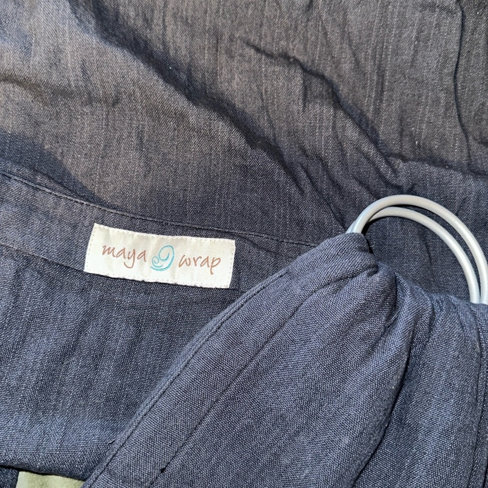 Maya Wrap for Baby Blue Linen Sling 75 inches